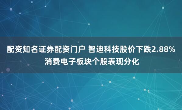 配资知名证券配资门户 智迪科技股价下跌2.88% 消费电子板块个股表现分化