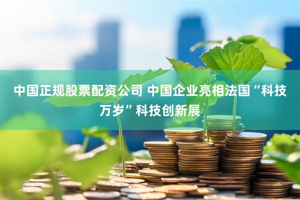 中国正规股票配资公司 中国企业亮相法国“科技万岁”科技创新展