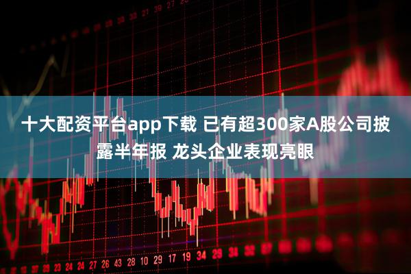 十大配资平台app下载 已有超300家A股公司披露半年报 龙头企业表现亮眼